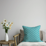 Shadowbright Turquoise/White Modern Geometric Cushion Cover – 100% Cotton