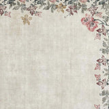 Eco-Washable Cream Rug Flower Design