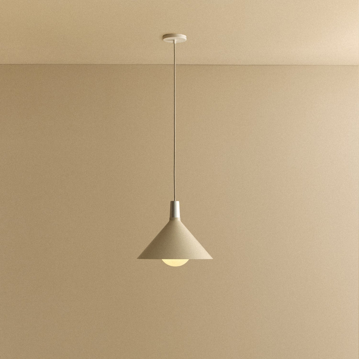 Tala Bower Pendant Light Medium in Oyster White with Sphere IV