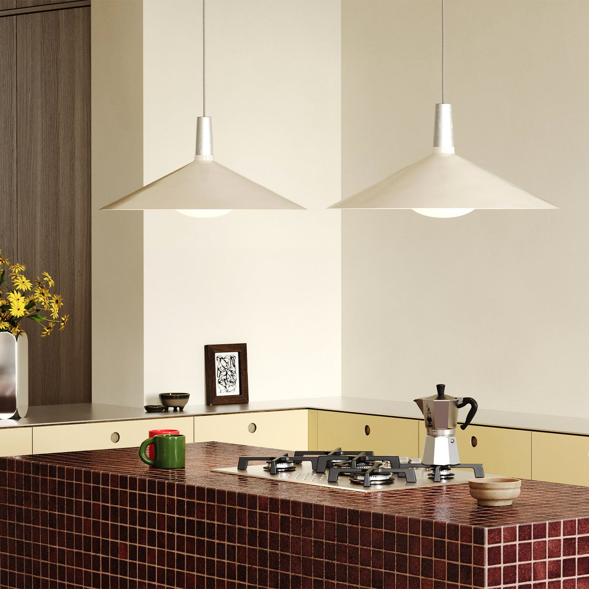 Tala Bower Large Pendant Light in Oyster White