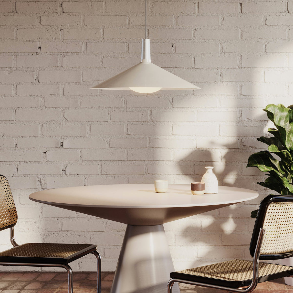 Tala Bower Large Pendant Light in Oyster White