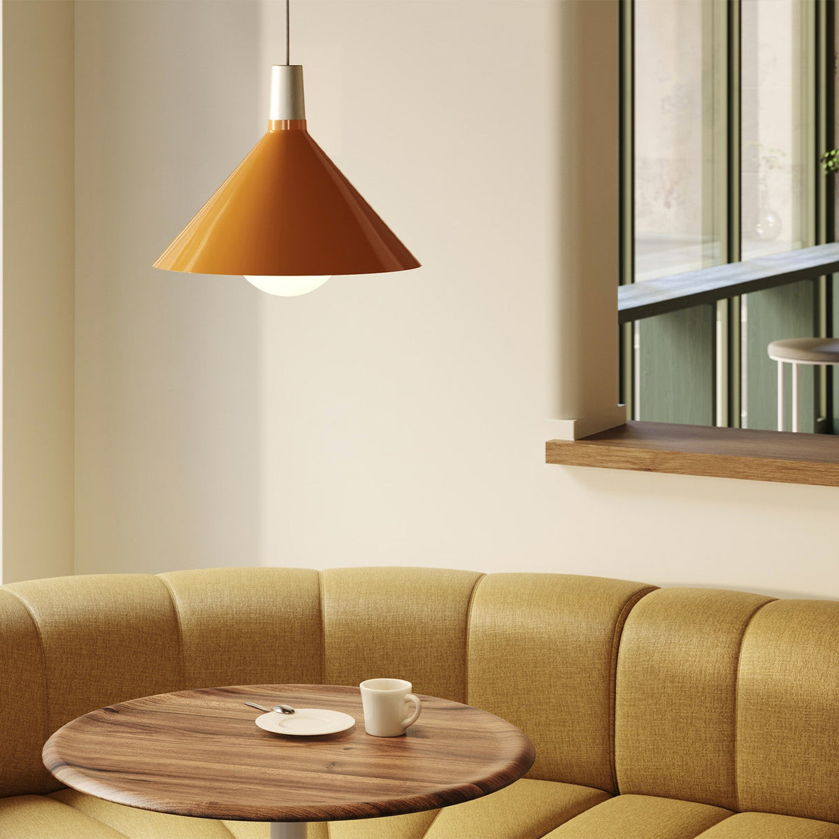 Tala Bower Pendant Medium in Yellow with Sphere IV