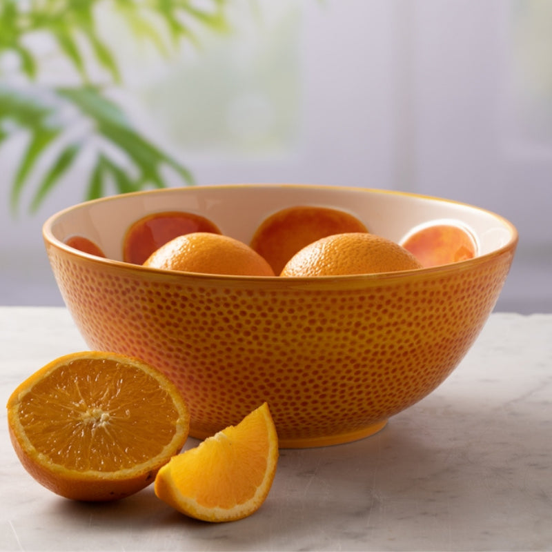 Typhoon World Foods Ceramic Orange Bowl, 21.5cm