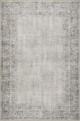 Eco-Washable Grey Rug Bordered Design by The Rugs