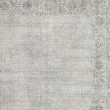 Eco-Washable Grey Rug Bordered Design by The Rugs