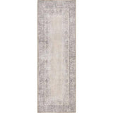Eco-Washable Grey Rug Bordered Design by The Rugs