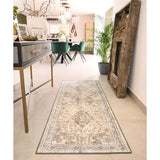 Eco-Washable Grey Rug Bordered Design by The Rugs