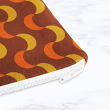 Shadowbright Brown and Orange Retro Make Up bag - 24cm x 19cm