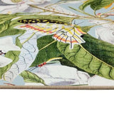Eco-Washable Multicolour Rug Floral Design