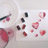 Love Hearts Watercolour Valentines Card | Katie Hipwell Design