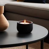 Filamora Studios Modern Ribbed Tealight Holder - Minimalist Design (Set of 1, 2 or 4)
