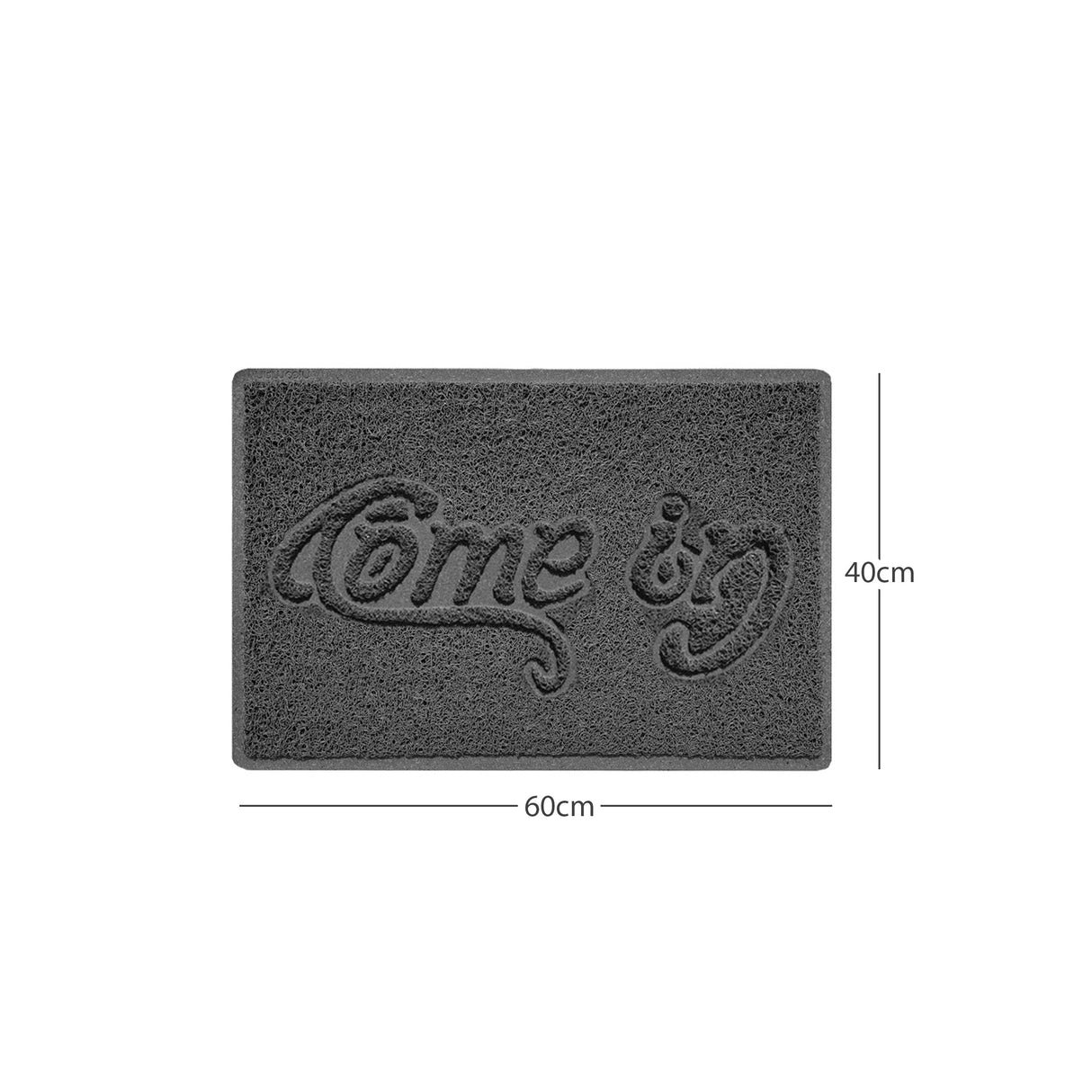 Nicoman "Come In" Grey Spaghetti Door Mat