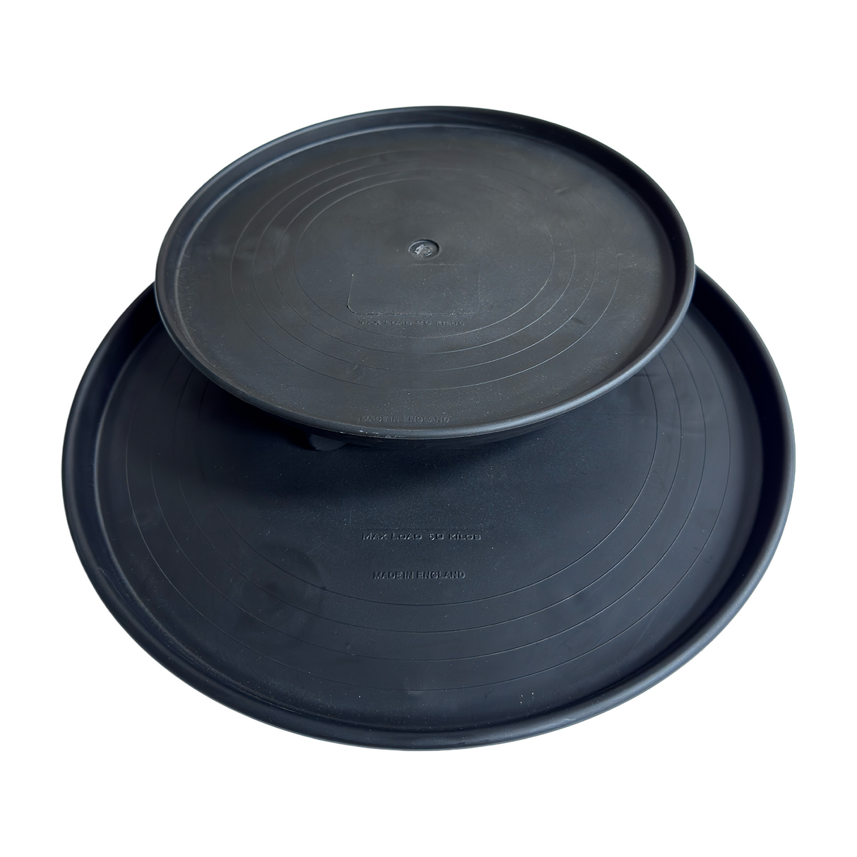 Etree Patio Pot Trolley Set of 2 Black – Medium 30cm & Large 38cm