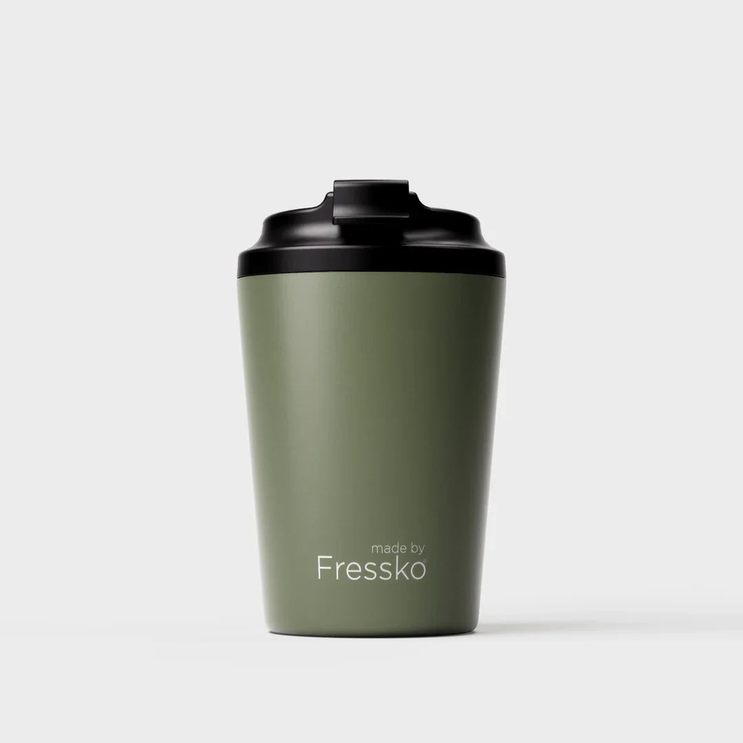 Fressko Khaki Reusable Travel Mug Stainless Steel