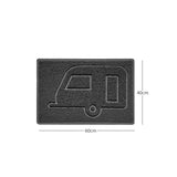 "Caravan" Grey Spaghetti Door Mat | Nicoman