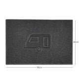 "Caravan" Grey Spaghetti Door Mat | Nicoman