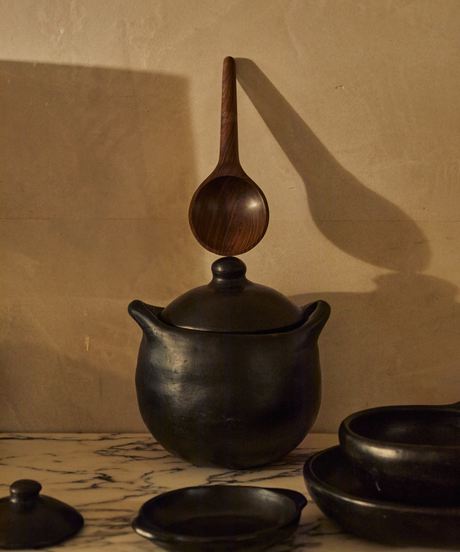 CasaLatina Chamba Black Clay Cocotte
