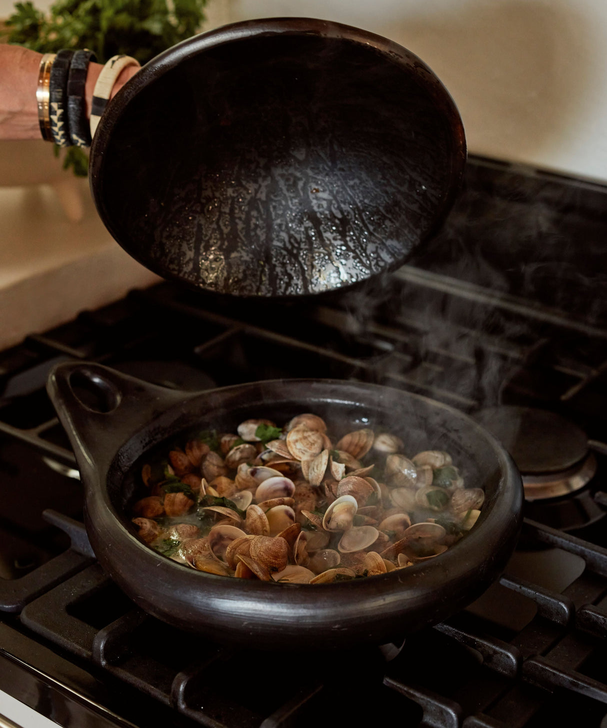 CasaLatina Chamba Black Clay Sauté Pan