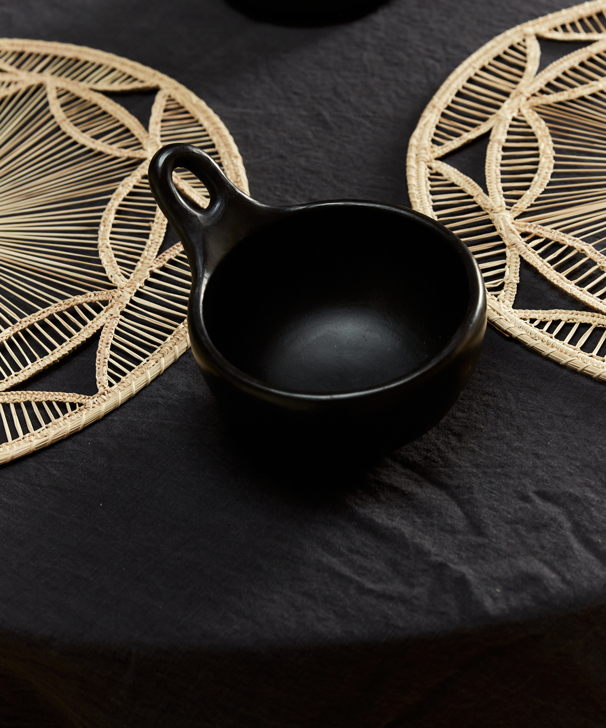 CasaLatina Chamba Black Clay Handle Bowl - Set of 2