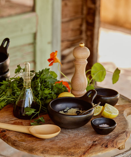 CasaLatina Chamba Black Clay Condiment Dishes - Set of 4