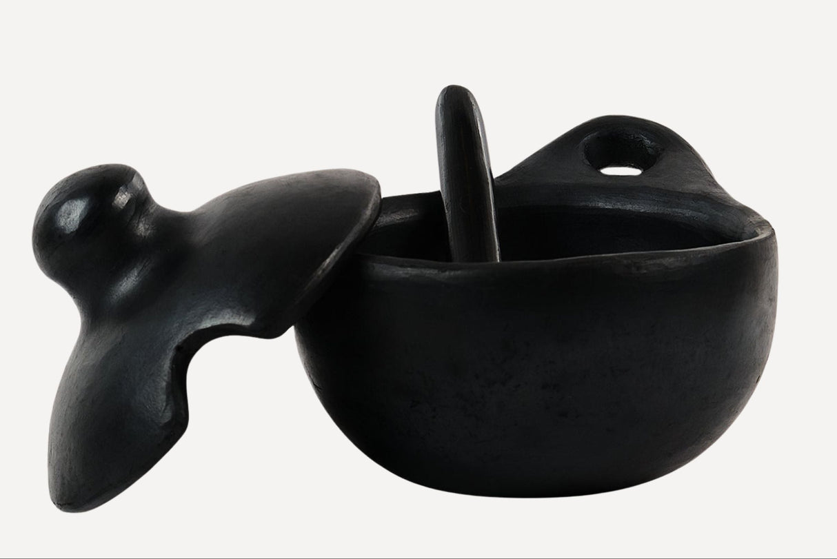 CasaLatina Chamba Black Clay Sauceboat