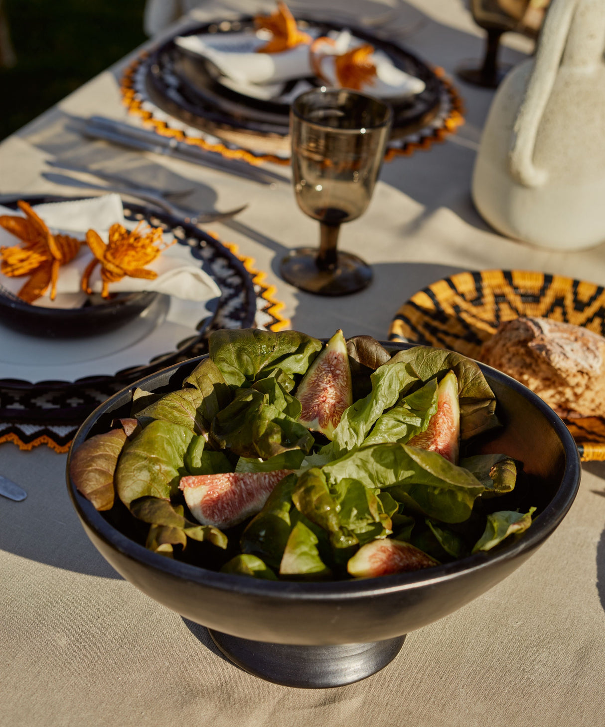 CasaLatina Chamba Black Clay Oval Fruit Bowl