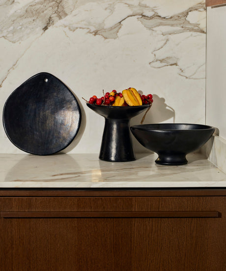 CasaLatina Chamba Black Clay Oval Fruit Bowl