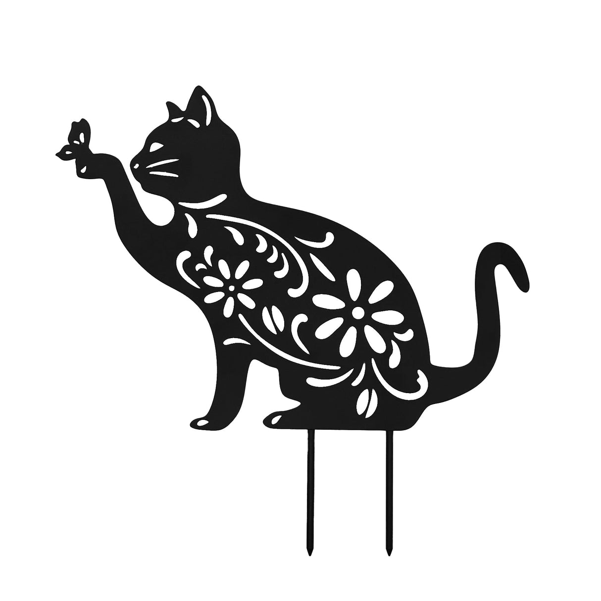 Nicoman Metal Cat and Dog Silhouette Garden Ornament
