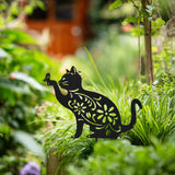 Nicoman Metal Cat and Dog Silhouette Garden Ornament