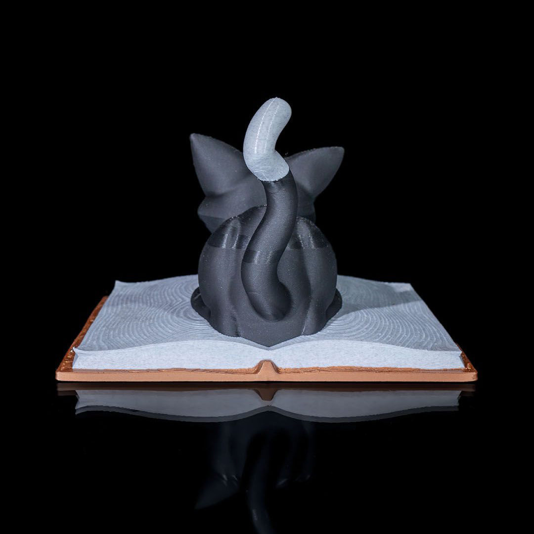 Filamora Studios Cattus Librum Cat Book Holder Sculpture
