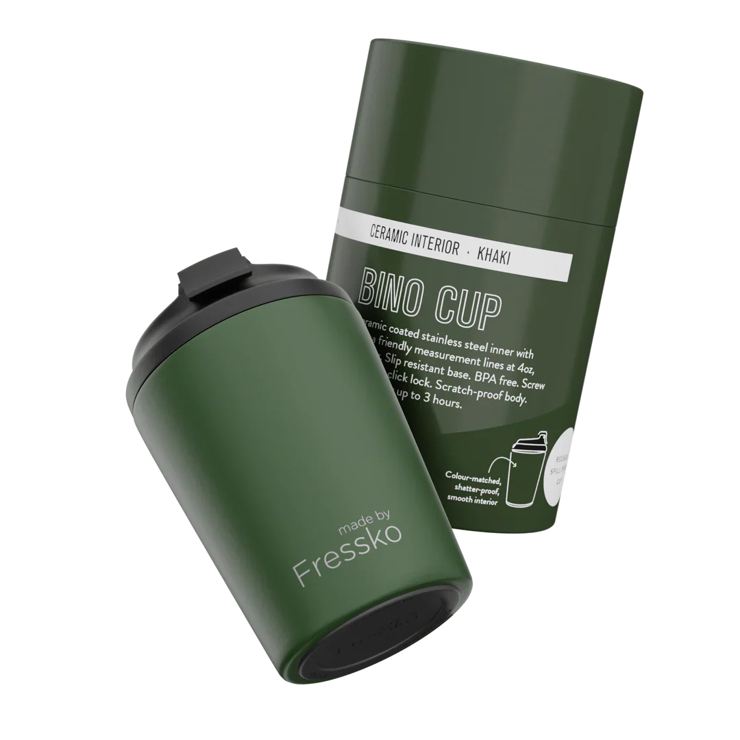 FRESSKO Khaki Reusable Ceramic Cup