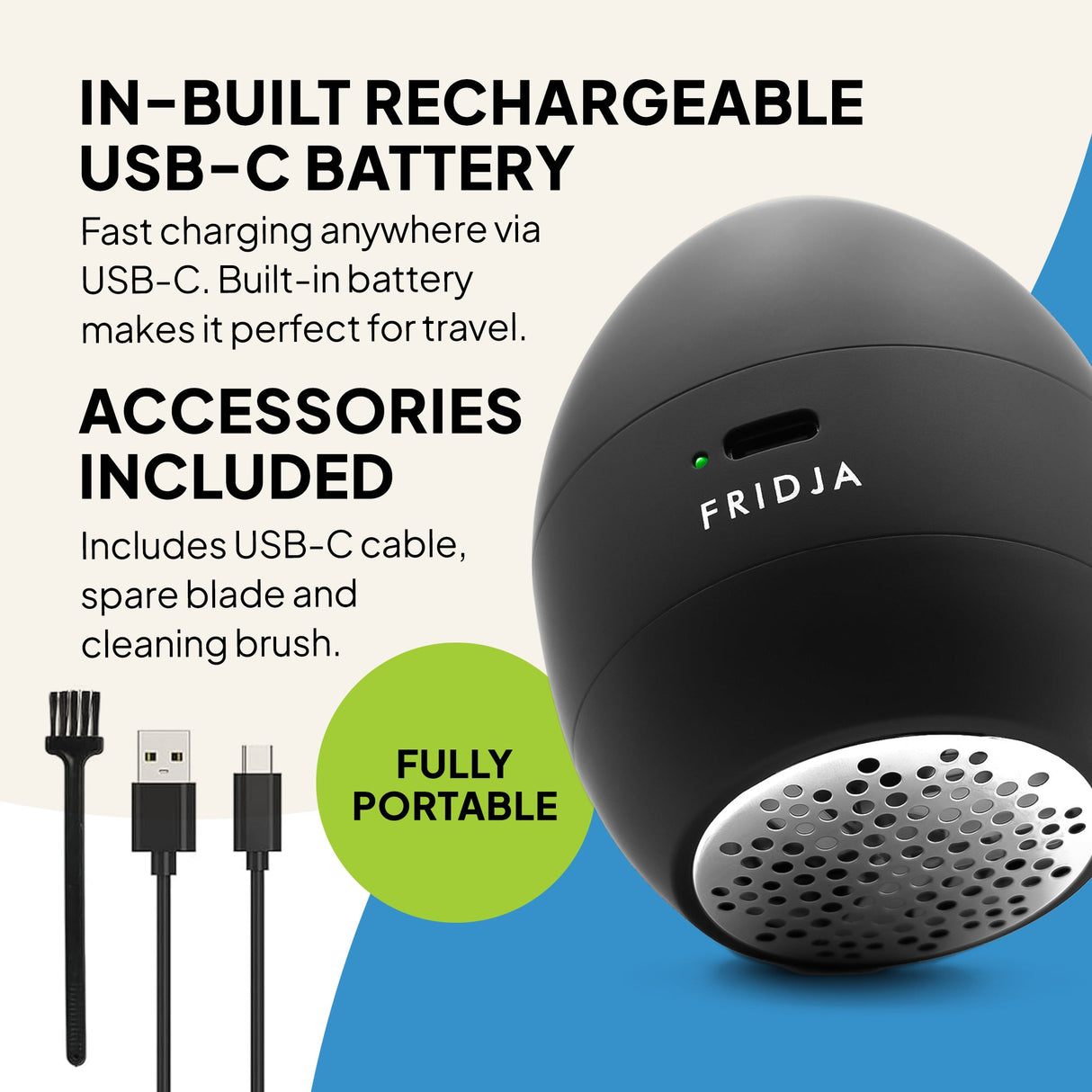 Fridja f40 Rechargeable Fabric Shaver