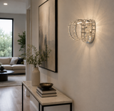 Pagazzi Shakira Polished Chrome Crystal LED Wall Light Fitting