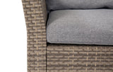 MINT Outdoor Chesterton Grey 5 Seater Corner Rattan Garden Sofa Set