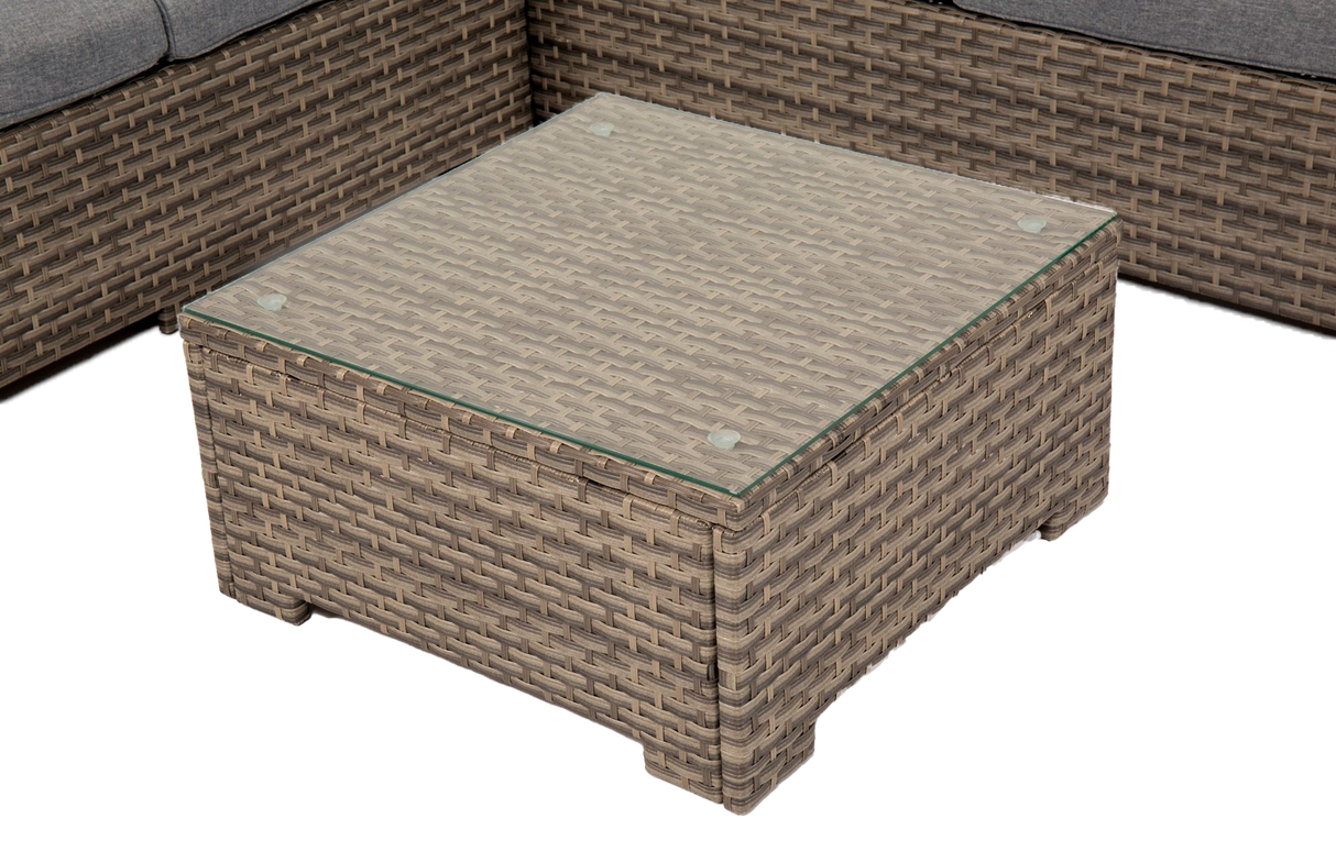 MINT Outdoor Chesterton Grey 5 Seater Corner Rattan Garden Sofa Set