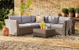MINT Outdoor Chesterton Grey 5 Seater Corner Rattan Garden Sofa Set