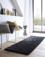 Chicago Black Shaggy Rug by The Rugs