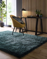 The Rugs Chicago Forest Green Shaggy Rug