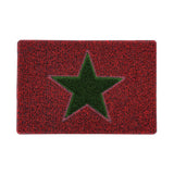 Nicoman Christmas Star PVC Spaghetti Doormat - Red & Green Design