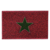 Nicoman Christmas Star PVC Spaghetti Doormat - Red & Green Design