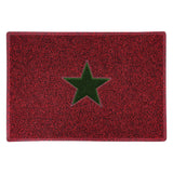 Nicoman Christmas Star PVC Spaghetti Doormat - Red & Green Design