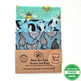 Honey Bee Good Beeswax Wraps Wings - Set of 3