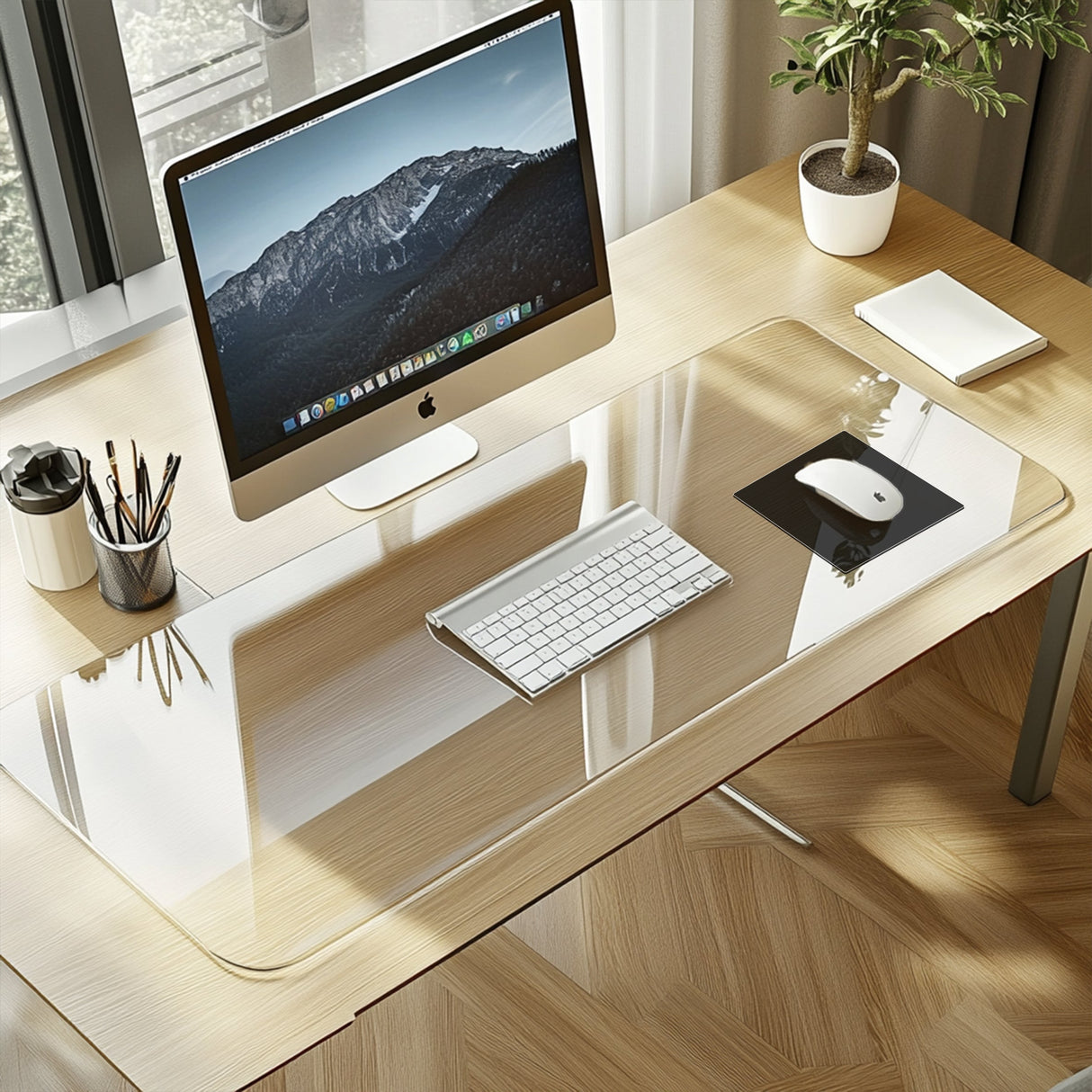 Clear PVC Desk Mat Protector Transparent Table Cover | Nicoman