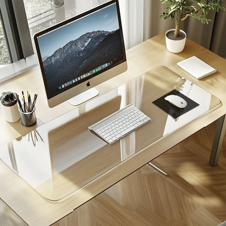 Clear PVC Desk Mat Protector Transparent Table Cover | Nicoman