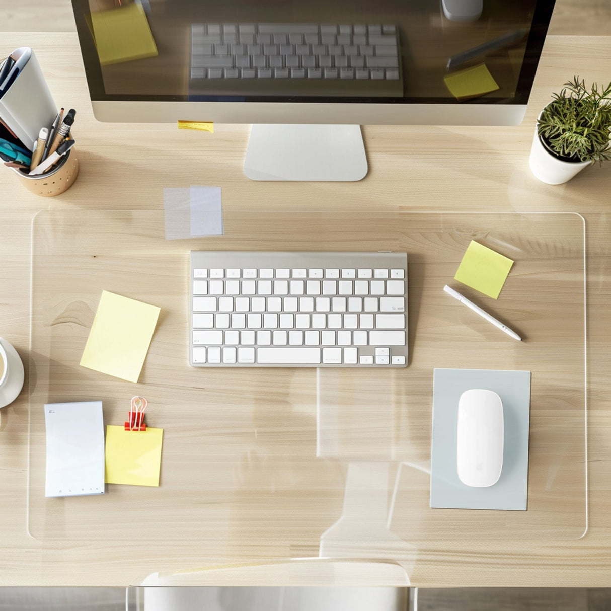 Clear PVC Desk Mat Protector Transparent Table Cover | Nicoman