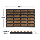 Nicoman Rubber and Coir Scraper Door Mat - 75cm X 45cm