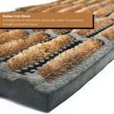 Nicoman Rubber and Coir Scraper Door Mat - 75cm X 45cm