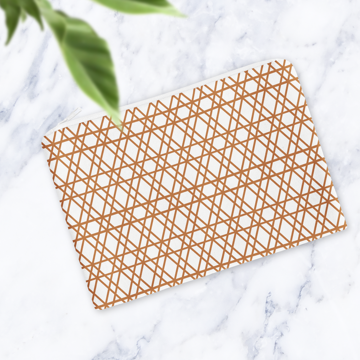 Shadowbright Geometric Copper Makeup Bag - 24cm x 19cm