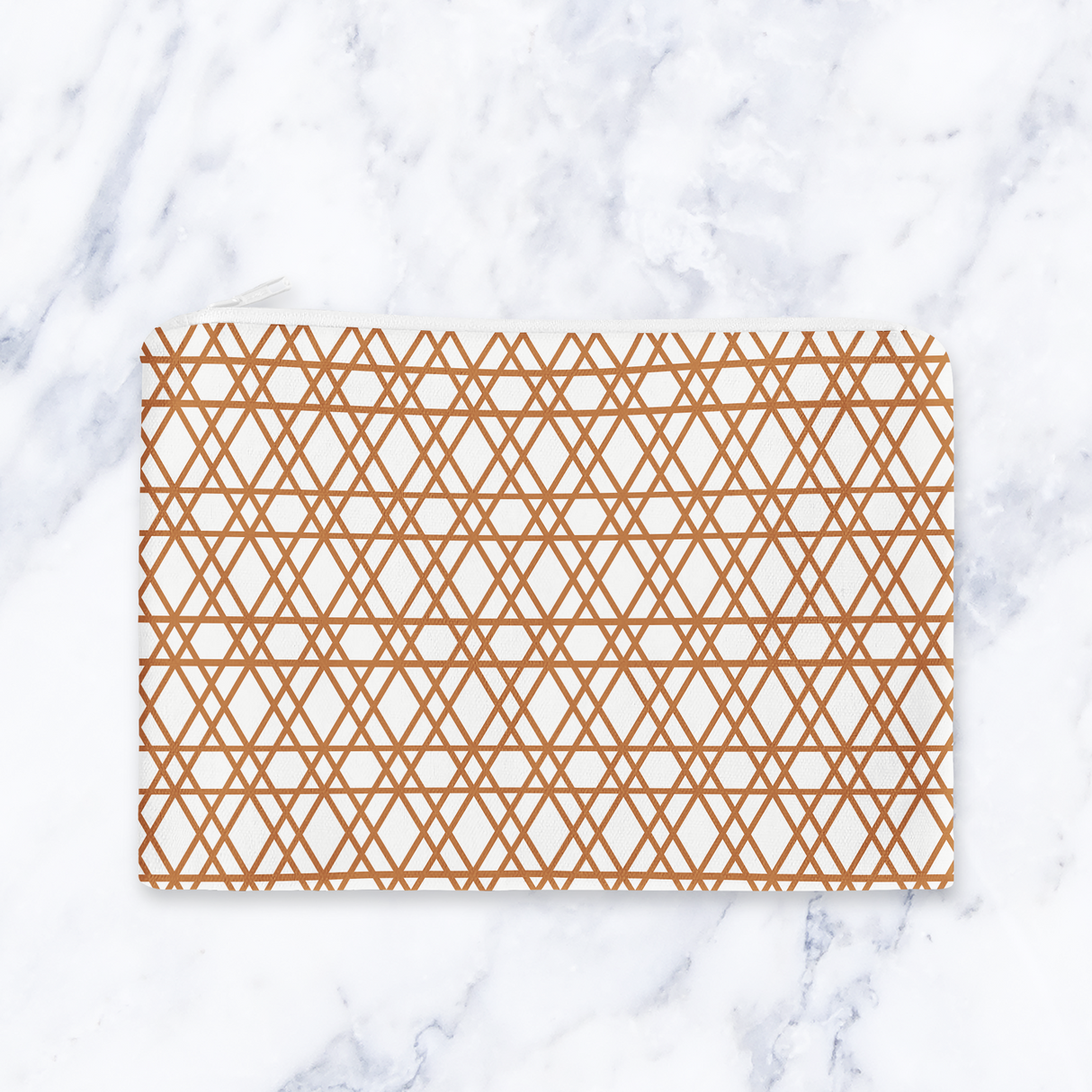 Shadowbright Geometric Copper Makeup Bag - 24cm x 19cm