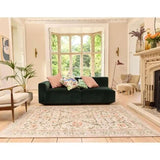 The Rugs - Eco-Washable Beige Rug Flowers Design
